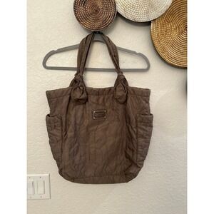 Marc Jacobs Pretty Nylon Tate Tote Quartz Grey Quilted Bag